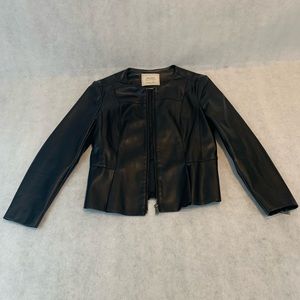 Zara Basic Faux Leather Jacket